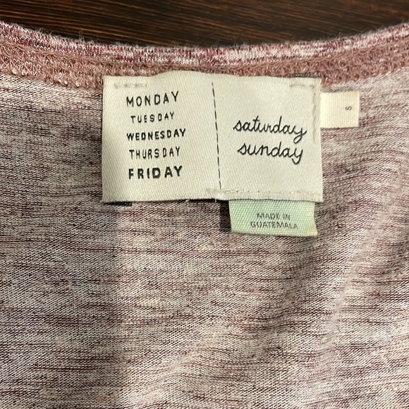 Anthropologie Saturday Sunday maroon tie waist sleeveless wide leg  jumpsuit XS - Picture 4 of 5